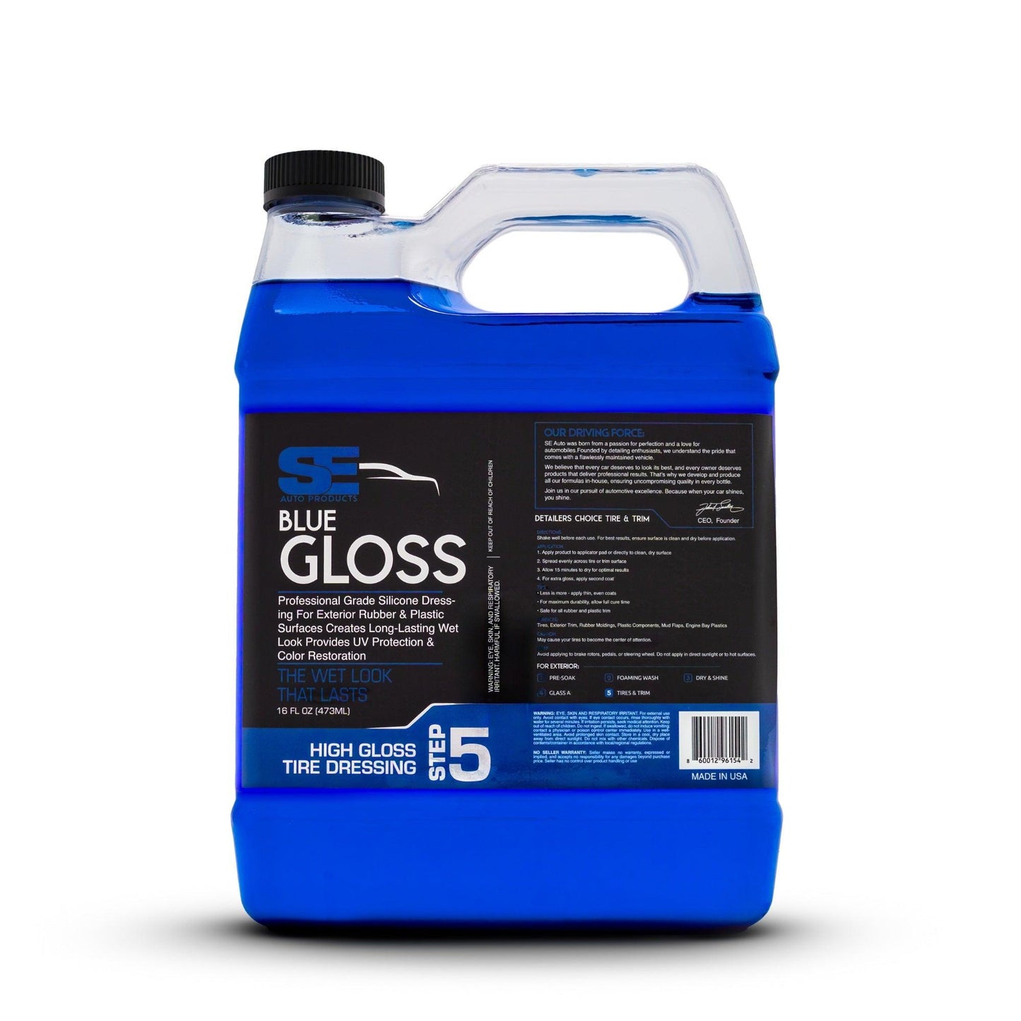 Blue Gloss Ultra Wet Tire Dressing Gallon