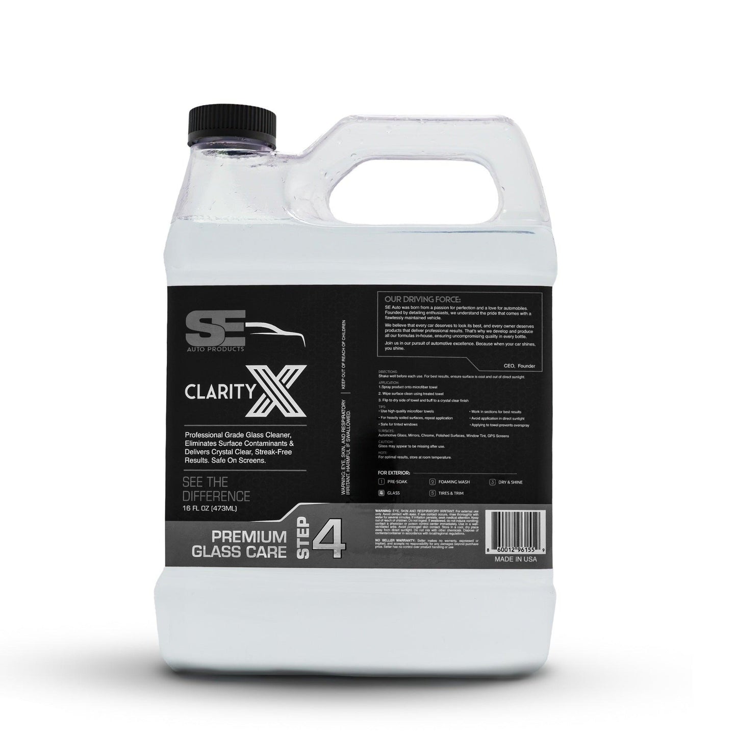 Clarity X Streak-Free Glass Cleaner Gallon