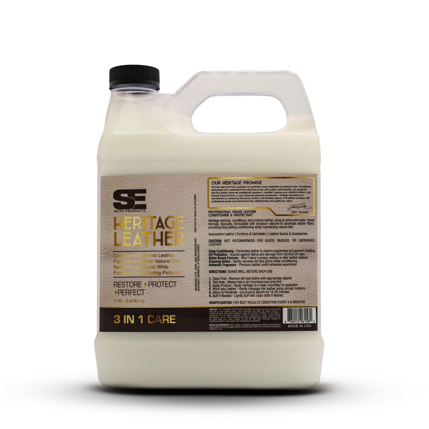 Heritage Leather Cleaner & Conditioner Gallon