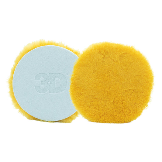 3D ACA 8" Yellow X-Cut 100% Lambswool Pad K-XW8