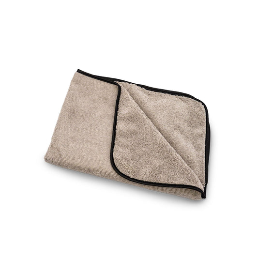 Silver & Black Plush Microfiber Towel